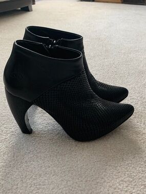 John Fluevog black leather boot